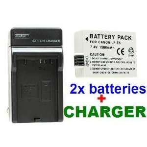  Battery plus charger for Canon LPE5 LP E5 Rebel Xsi