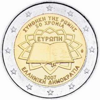 Greece 2 euro coin Treaty Of Rome  