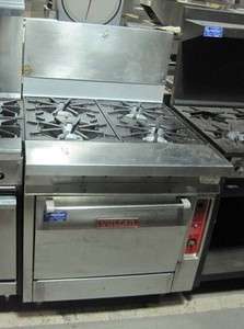   BURNER COMMERCIAL RANGE WITH CONVECTION OVEN 12129, Stove, Commercial
