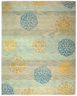Contemporary NEW Area Rug WOOL Handmade MODERN Carpet Blue 2 6 x 4 