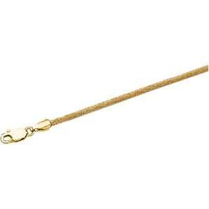  14K Yellow Gold 18 INCH Natural Leather Chain Jewelry
