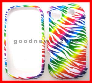 WHITE RAINBOW ZEBRA COVER CASE SAMSUNG MESSAGER TOUCH  