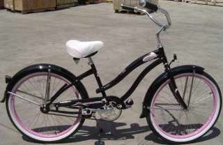 24 Beach Cruiser Bicycle Bike Rover Lady Black 6 colors Micargi 