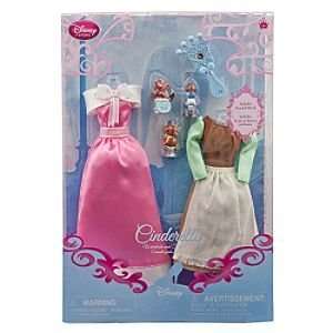 com Disney Princess Cinderella Doll Wardrobe and Friends Set    6 Pc 