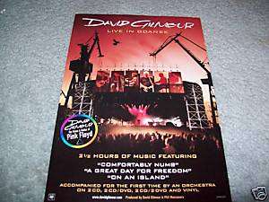 David Gilmour Live In Gdansk Poster Flat Pink Floyd  