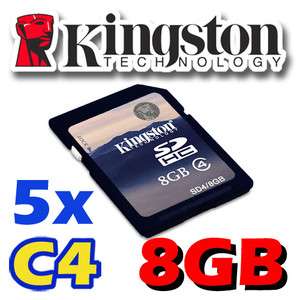   of 5 Kingston 8GB 8G SD SDHC Class 4 Secure Digital Flash Memory Card