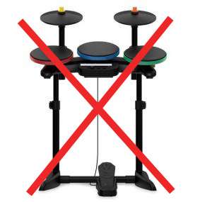   newer version of the drum set found with most Nintendo Wii Band Sets