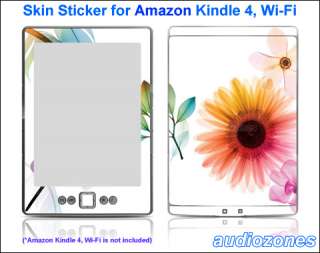   Sticker Decal Sunflower Sun Flower for  Kindle 4 Wi Fi Reader
