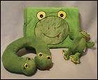   Kids 3 Matching Travel Comfort Kit Frog Blanket Toy & Neck Pillow Set