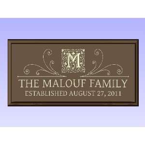 Decorative Wood Sign Plaque Wall Decor Personalized with Family Name 