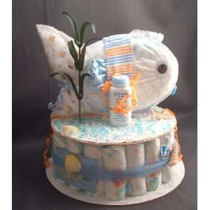   Baby Shower Gift Diaper Cake Centerpiece Boy Girl 