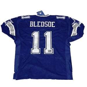 Drew Bledsoe Dallas Cowboys Autographed Blue Jersey
