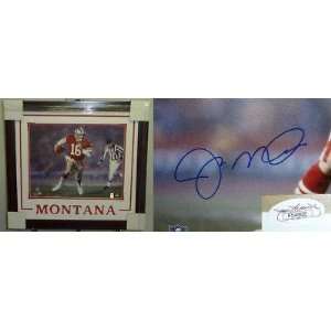 Joe Montana Autographed Picture   Framed 16x20 JSA COA HOF 