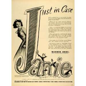 1944 Ad Film Janie Warner Bros. Michael Curtiz Charles Hoffman Joyce 