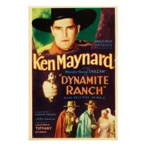  Dynamite Ranch, Ken Maynard on Midget Window Card, 1932 