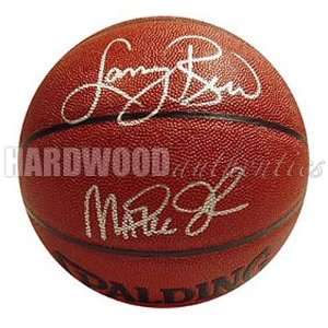 Magic Johnson and Larry Bird Signed Ball   Autographed Basketballs