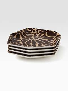 Diane von Furstenberg Home   Decal Dessert Plates, Set of 4