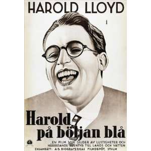   Swedish 27x40 Harold Lloyd Mildred Davis Noah Young