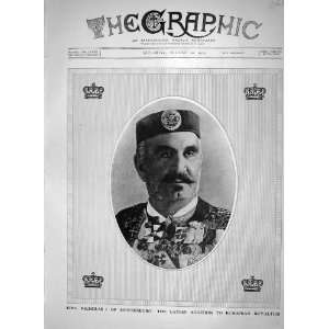  1910 PORTRAIT KING NICHOLAS MONTENEGRO EUROPE ROYALTY 