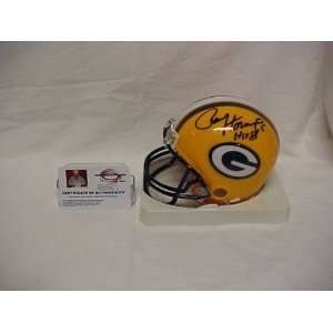 com Paul Hornung Autographed Green Bay Packers Mini Football Helmet w 