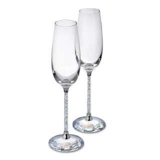 Swarovski Crystalline Champagne Flutes, Set of 2   Home 