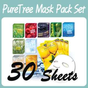 RURETREE Face mask pack SET Moisture essence Lots of30  