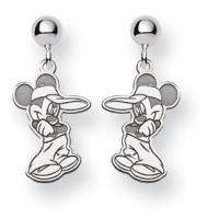 14K White Gold Mickey Mouse Earrings   Walt Disney  