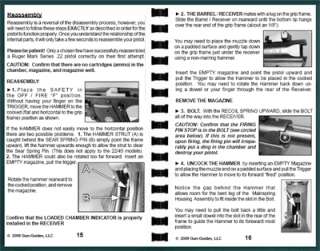 RUGER Mark III .22 Pistol Guide Manual Book 22/45 2009  