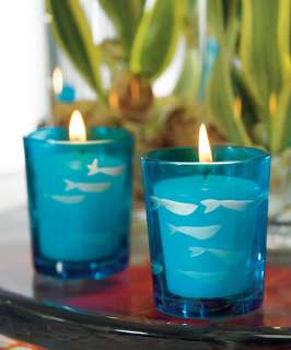   Fish Tea Light / Candle Holders8ct  Carved Glass  Fish Tea Light