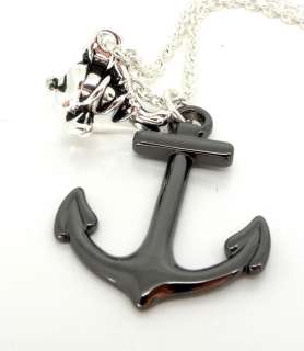 Disney Couture Little Mermaid Anchor & Flounder Necklace and Earrings 