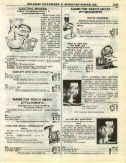 1955 Hamilton Beach Food Mixer Coffee Grinder Meat ad  