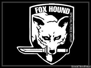 Metal Gear Solid Fox Hound Logo Game Decal Sticker (2x)  