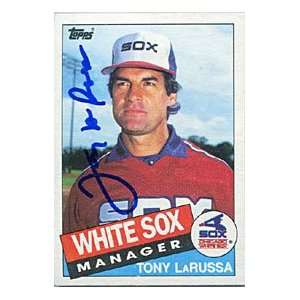 Tony LaRussa Autographed/Signed 1985 Topps Card
