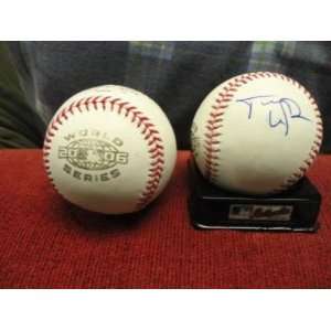 Autographed Tony LaRussa Ball   2006 World Series Cards   Autographed 