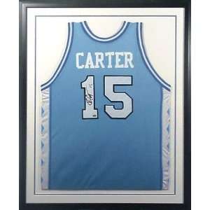 Vince Carter North Carolina Tar Heels Framed Autographed Jersey