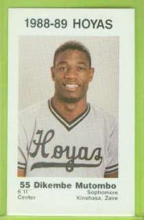 1988 89 Georgetown Hoyas #15 Dikembe Mutombo  