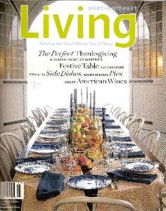 Martha Stewart Living Magazines Thanksgiving lot November Turkey 