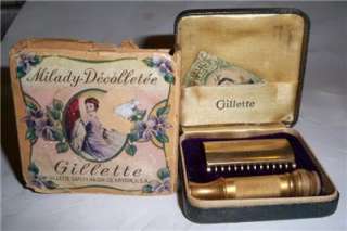 1920 Milady Decolletee Gillette safety razor BOX set  