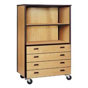 com Combo Storage Cabinet without Doors Reinforced Frame Four Drawers 