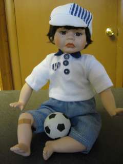 GRANVILLE HOUSE COLLECTION Porcelain Doll Soccer Boy  