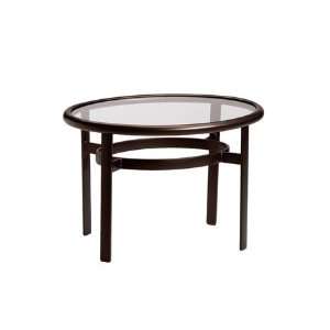   25 x 33 Oval Elliptical Clear Top Patio End Table