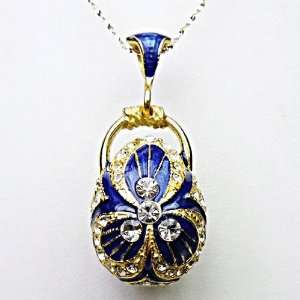   Faberge Design Egg pendant with Genuine Swarovski Crystals Jewelry