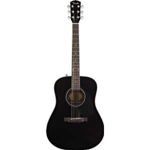  Fender CD 60 Dreadnought Acoustic Guitar, Black Musical 
