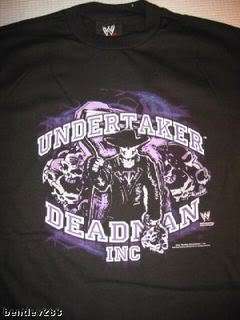 UNDERTAKER Deadman Inc Purple Hat WWE Wrestling T shirt  