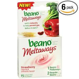  Beano Food Enzyme Dietary Supplement Meltaways, Strawberry 