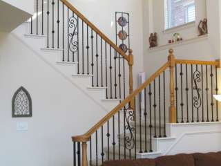 Satin black iron stair baluster/spindles  