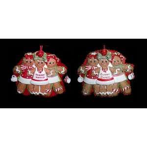 Club Pack of 12 Gingerbread Sisters and Friends Christmas Ornaments 3 