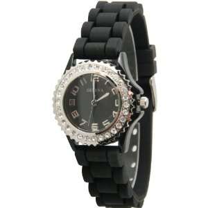 Geneva Silicone/Jelly Watch   Black  Small 1.25 Face   Similar to the 