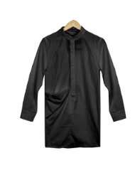 Allegra K Men Slim Fit Banded Collar Buttoned Placket Long Casual 