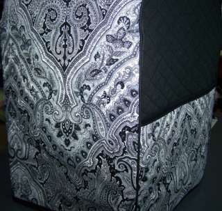   Black Paisley Quilted Fabric Cover for KitchenAid Mixer NEW  